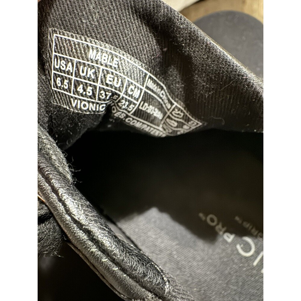 Vionic MABLE Pro Slip Resistant Leather Sneaker- Black Size 6.5 With Vio Grip - Picture 10 of 10